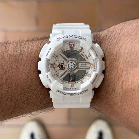 G-SHOCK GA-110 Blanco Tablero Blanco - Oro Rosa