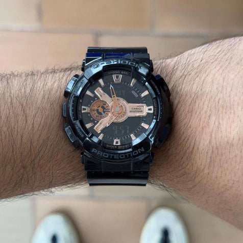 G-SHOCK GA-110 Negro Tablero Oro Rosa