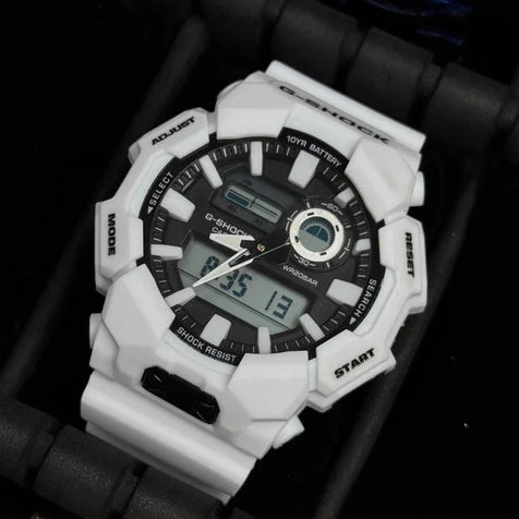 G-SHOCK GA-0105 Blanco Tablero Negro-Blanco