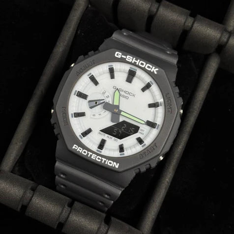 G-SHOCK Manga Negro Tablero Blanco