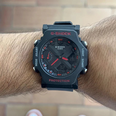 G-SHOCK Premium New Negro Tablero Negro - Rojo