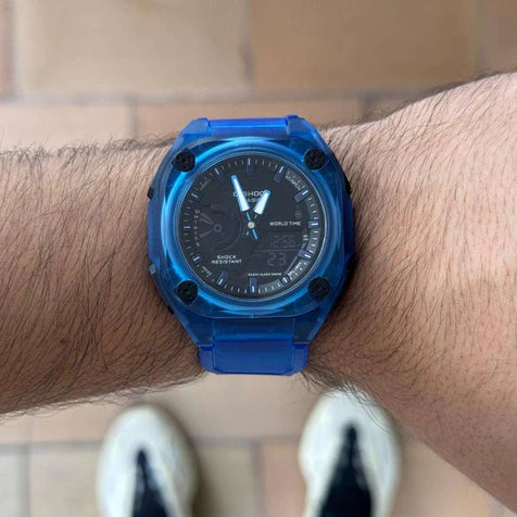 G-SHOCK Mudman Azul Tablero Negro