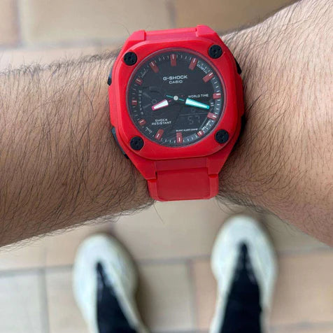 G-SHOCK Mudman Rojo Tablero Negro