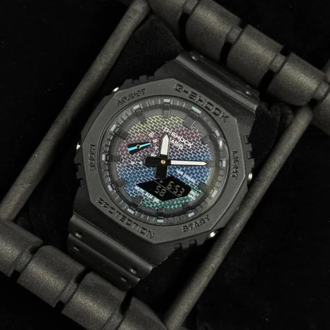 G-SHOCK Manga Negro Tablero Colores