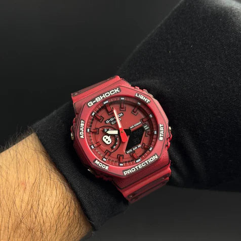 G-SHOCK Manga Rojo Tablero Rojo