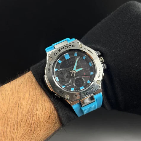 G-SHOCK Gravitymaster Celeste Tablero Negro-Plateado